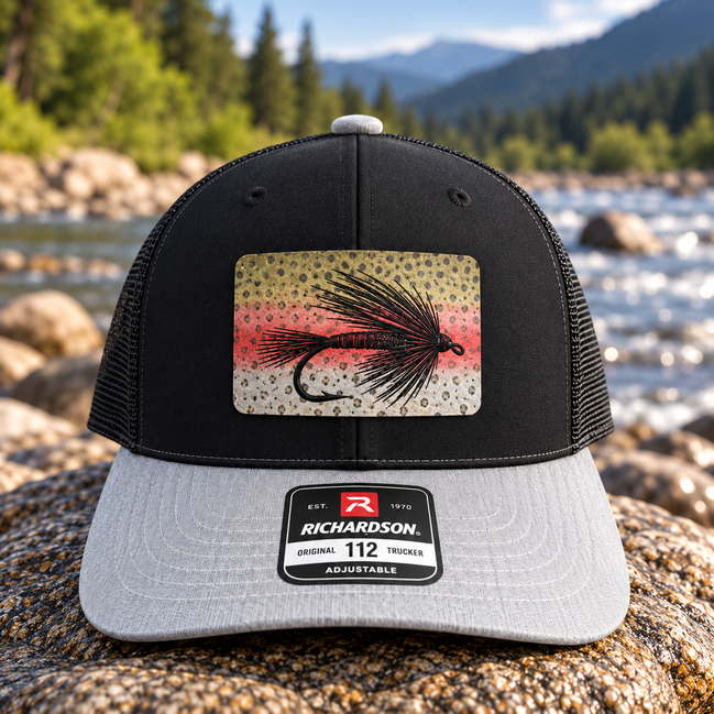 Richardson 112 Fly Fishing Hat with Rainbow Trout Print Patch