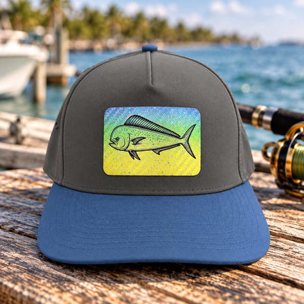 Mahi Mahi Fishing Hat – Durra-Bull Laser-Engraved Patch