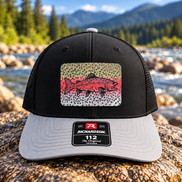 Richardson 112 Rainbow Trout Patch Hat – Black/Light Grey