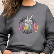 I Came I Saw I Had Anxiety So I Left Embroidered Sweatshirt