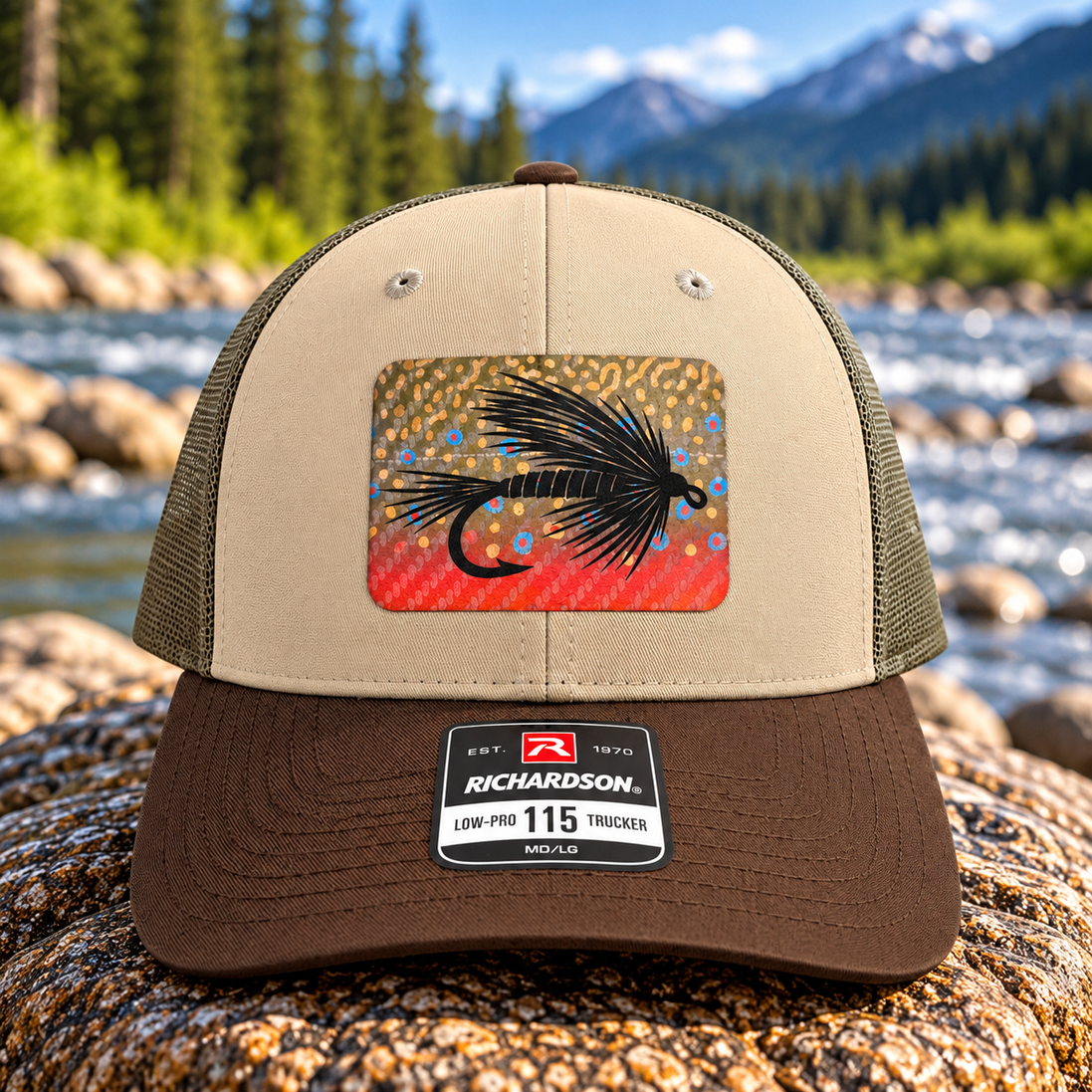 Richardson 115 Fly Fishing Hat with Brook Trout Print Patch