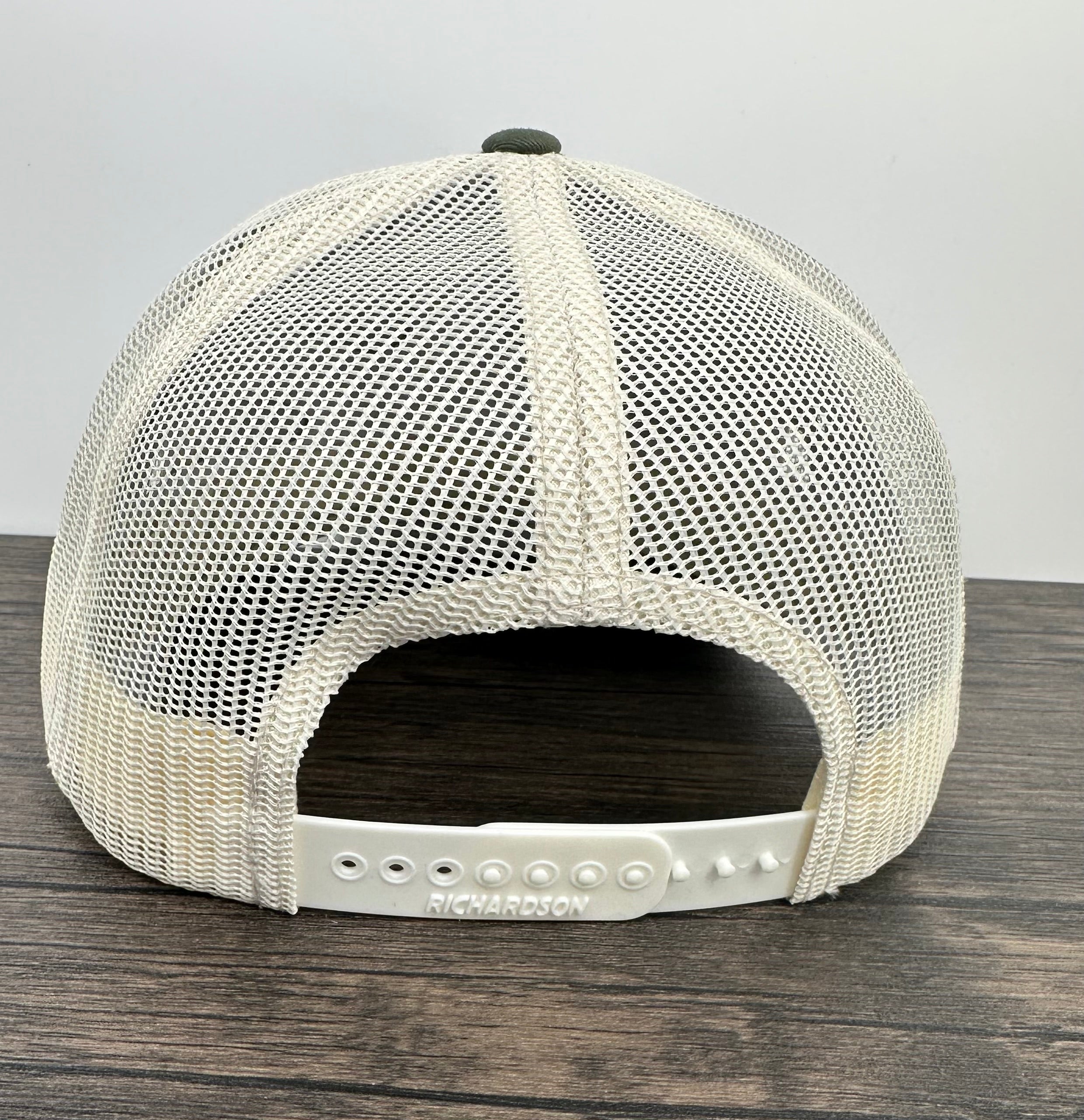 Back view of the rainbow trout fly fishing hat