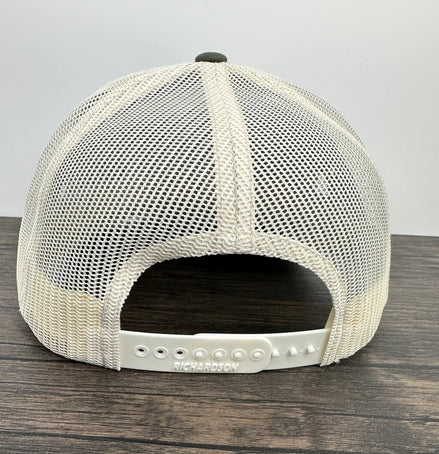 Back view of the rainbow trout fly fishing hat