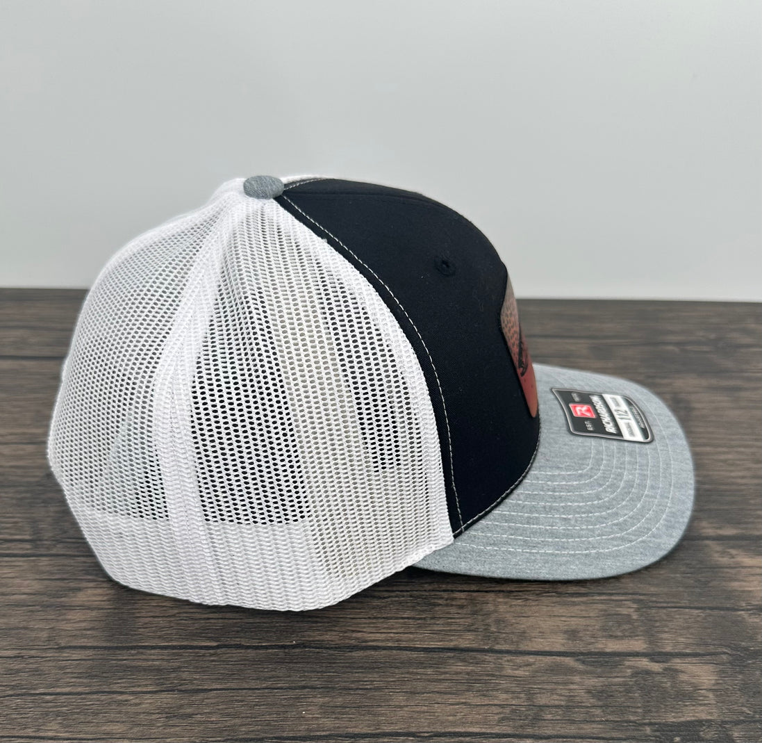 Side view of cutthroat trout patch hat