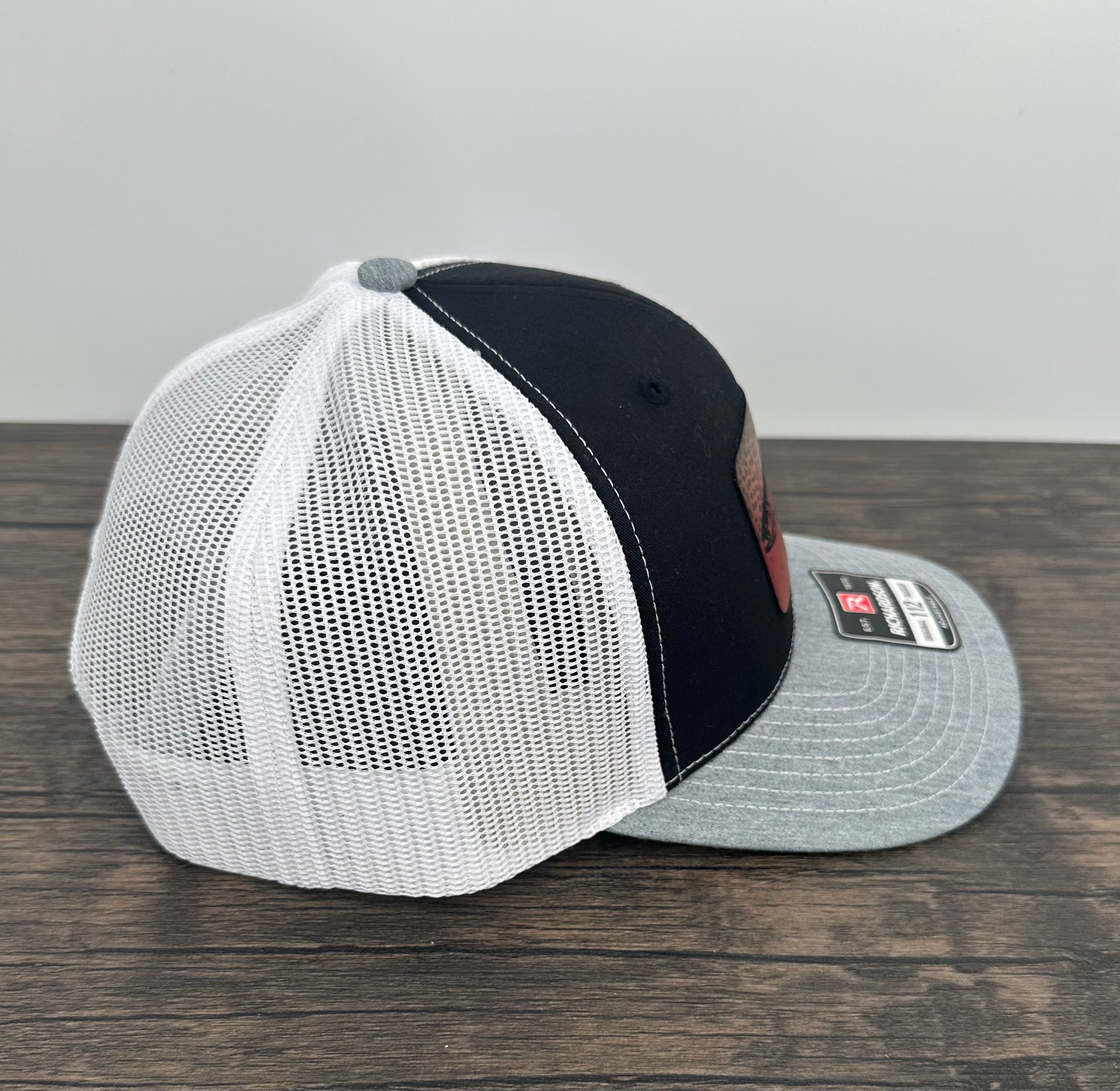 Side view of cutthroat trout patch hat