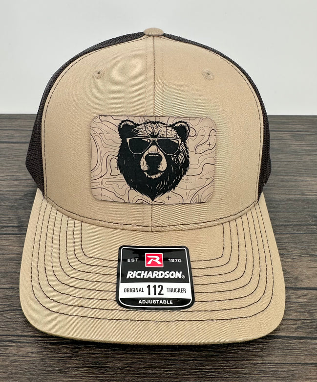 Bear Patch on a Richardson 112 trucker hat