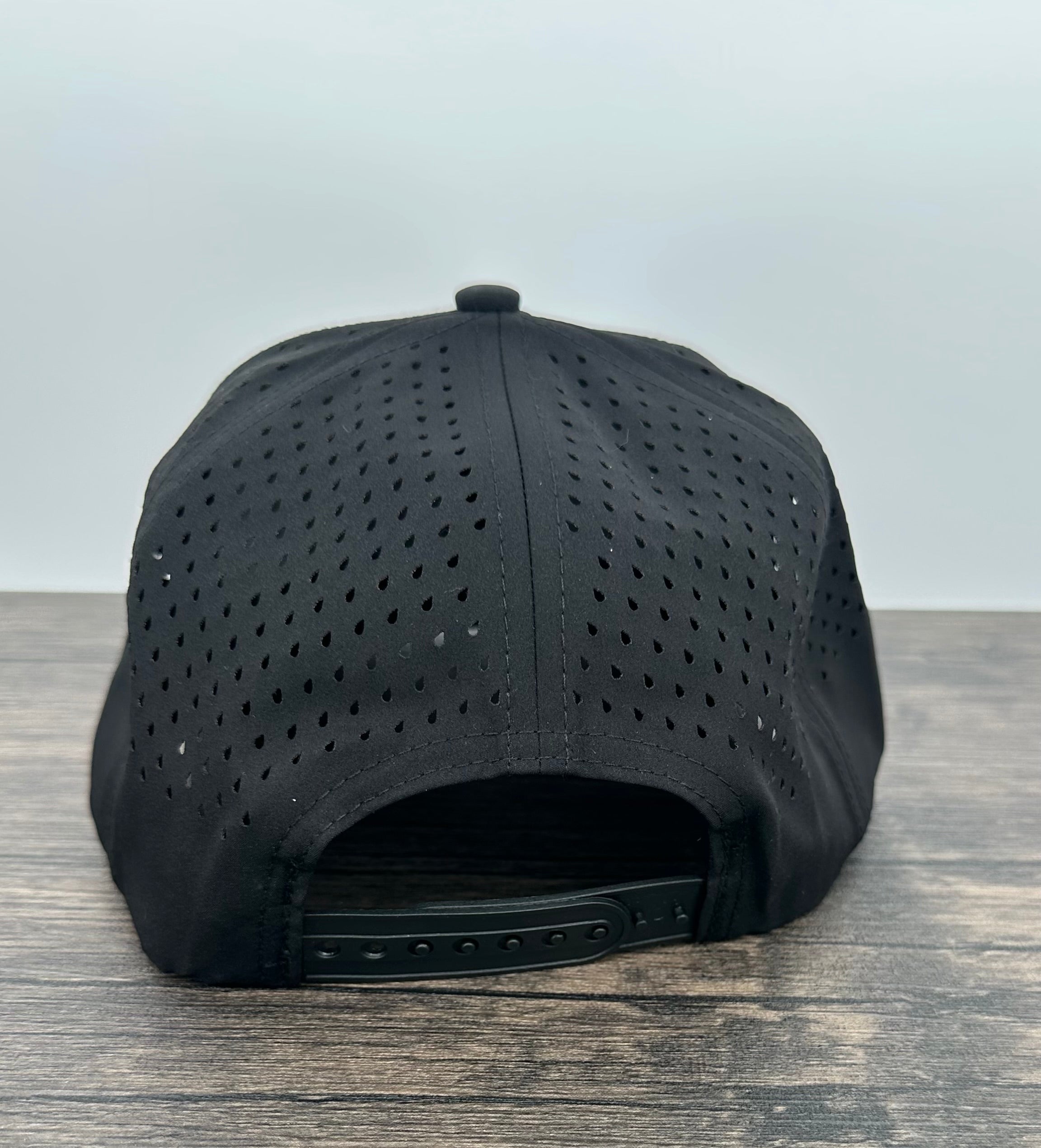 Back view of a fly fishing hat