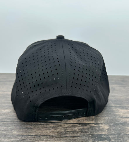 Back view of a fly fishing hat