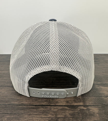 Back view of an embroidered fly fishing hat