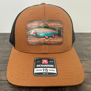Colorful Rainbow Trout Hat - Caramel/Black Richardson Trucker Cap