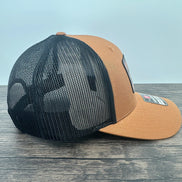 Colorful Rainbow Trout Hat - Caramel/Black Richardson Trucker Cap