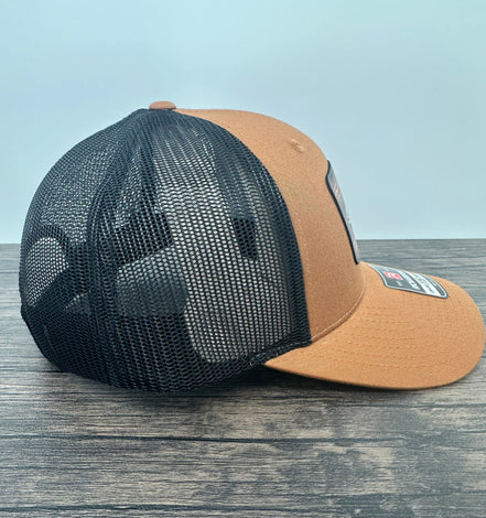 Colorful Rainbow Trout Hat - Caramel/Black Richardson Trucker Cap