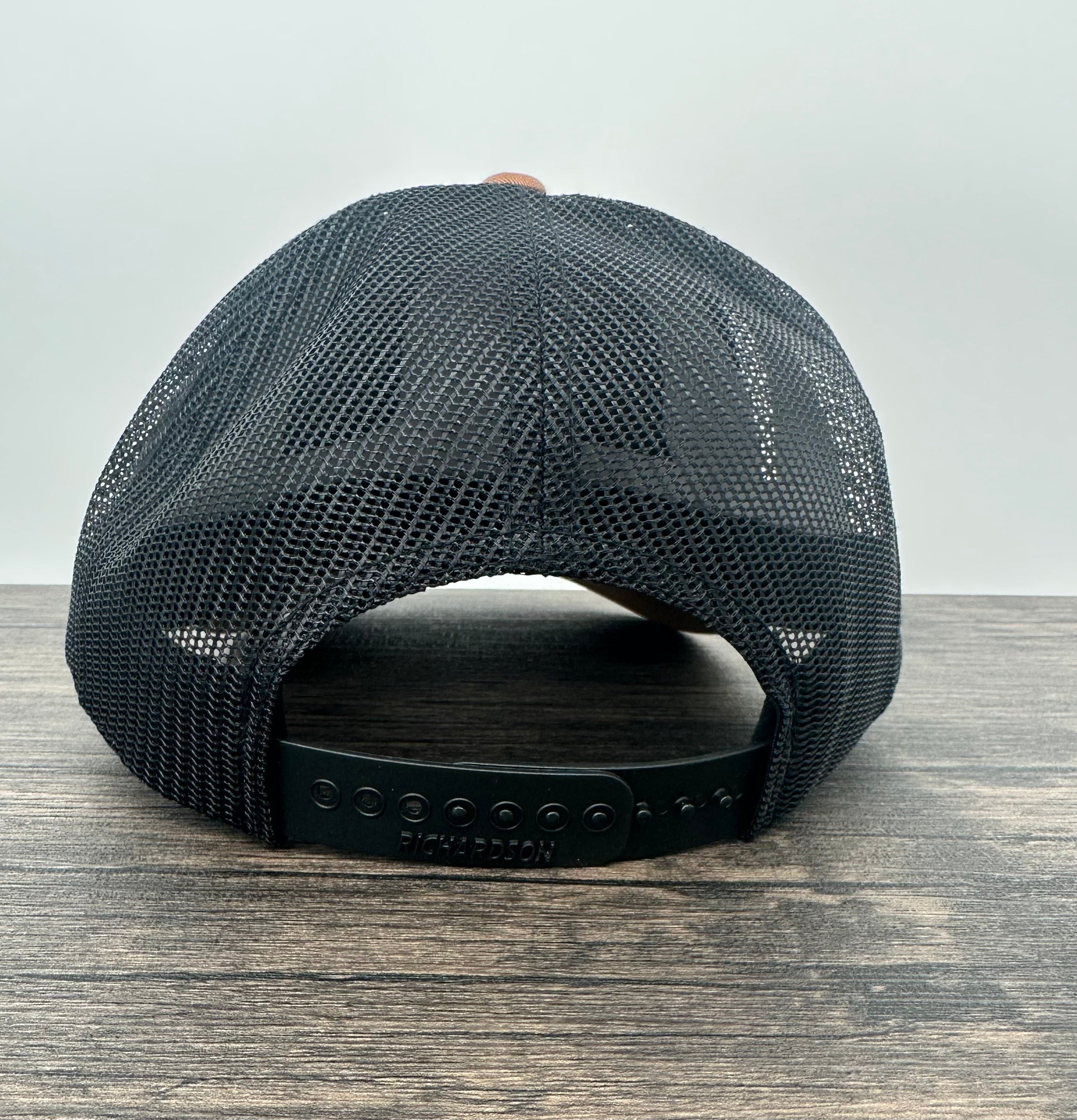 Colorful Rainbow Trout Hat - Caramel/Black Richardson Trucker Cap