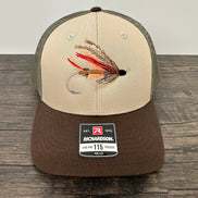 Embroidered fly on a Richardson 115 hat