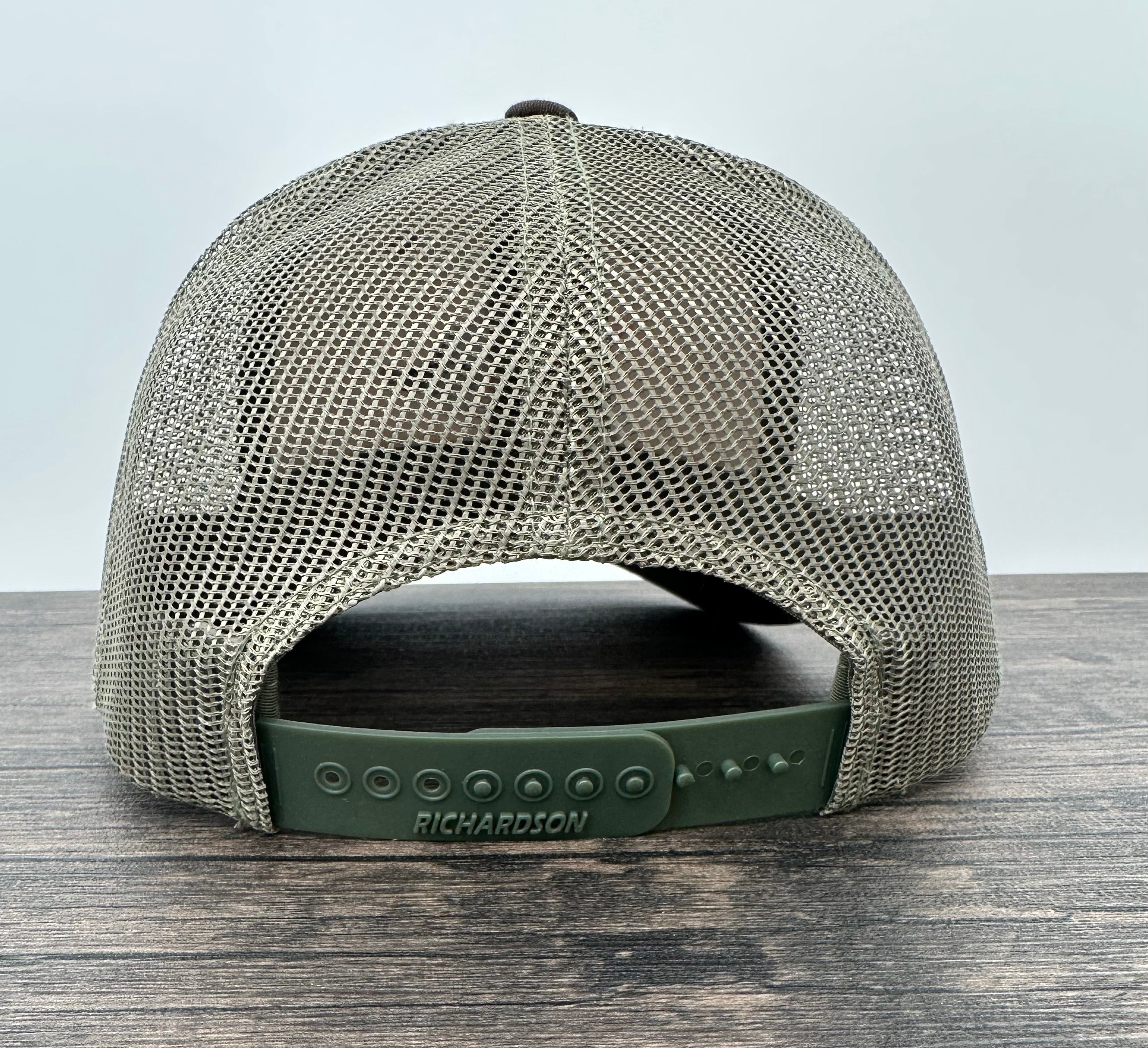 Back view of an embroidered fly fishing hat