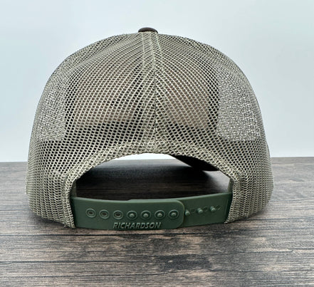 Back view of an embroidered fly fishing hat