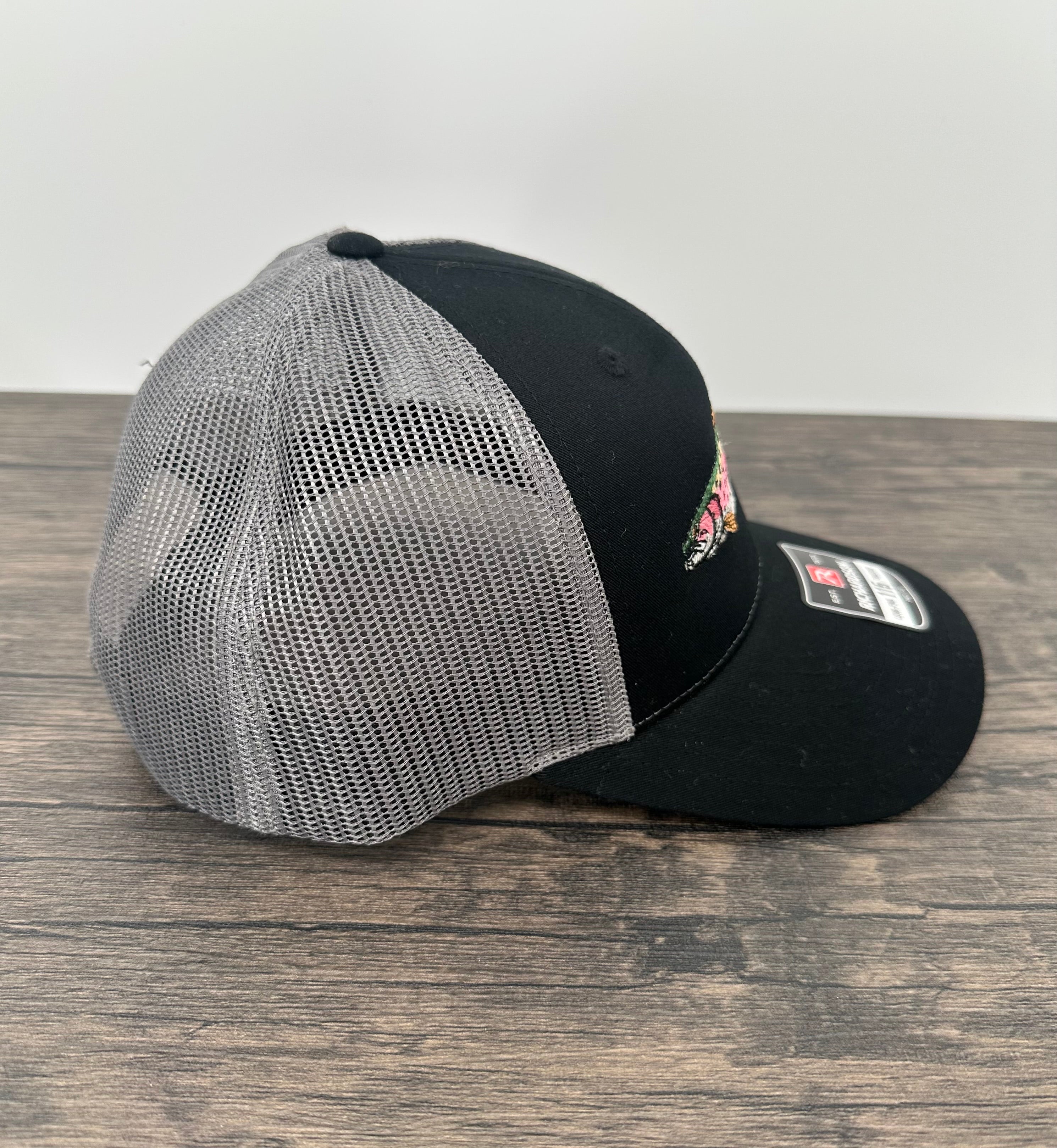 Embroidered Rainbow Trout on a Richardson 115 (6-panel) Hat