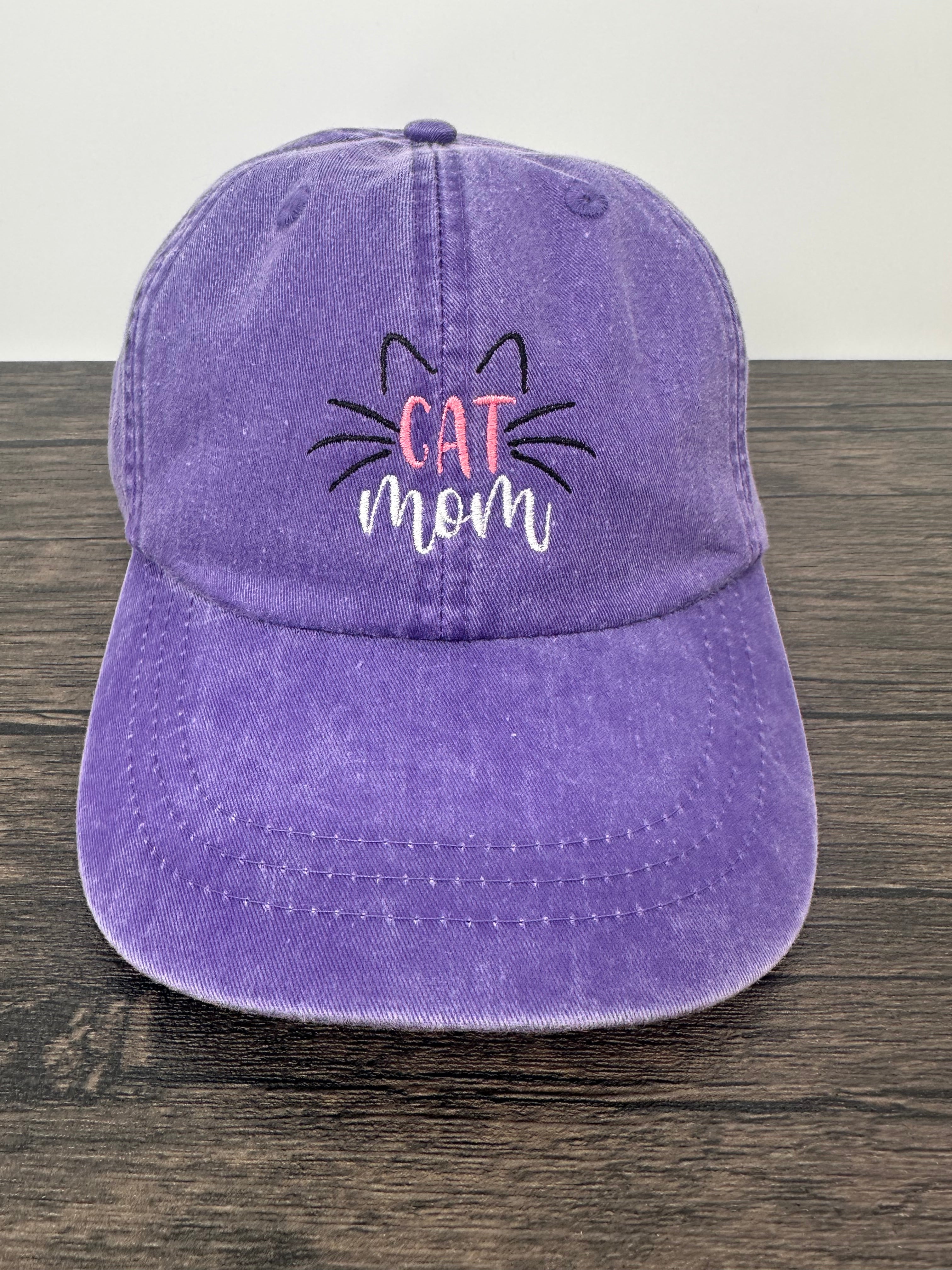 Embroidered Cat Mom Hat