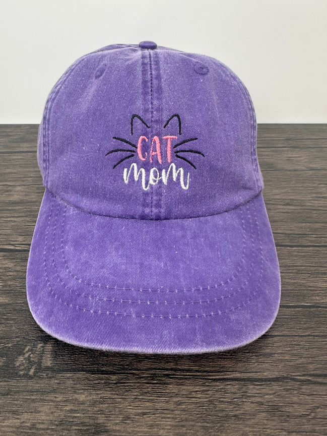 Embroidered Cat Mom Hat