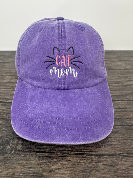Embroidered Cat Mom Hat