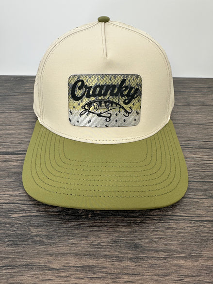 Large Mouth Bass Fishing Hat | Crankbait “Cranky” Fishing Cap
