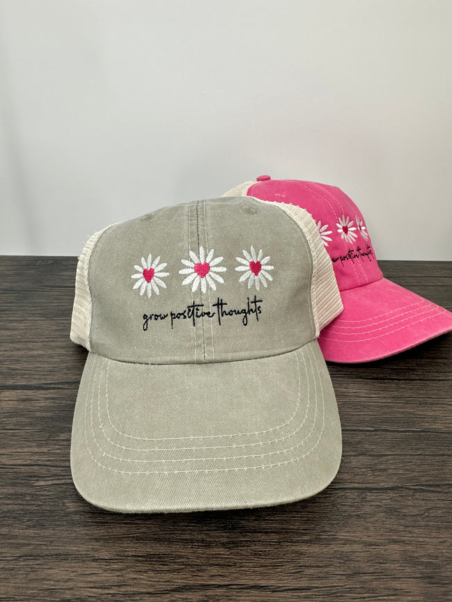 Embroidered Grow Positive Thoughts Women’s Hat
