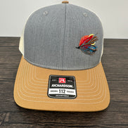 Embroidered Fly Fishing Hat - Side Embroidered Fly - Richardson 112 6-panel cap
