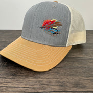 Embroidered Fly Fishing Hat - Side Embroidered Fly - Richardson 112 6-panel cap