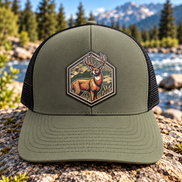 Whitetail Deer Patch Hat – Durra-Bull Snapback Trucker Cap