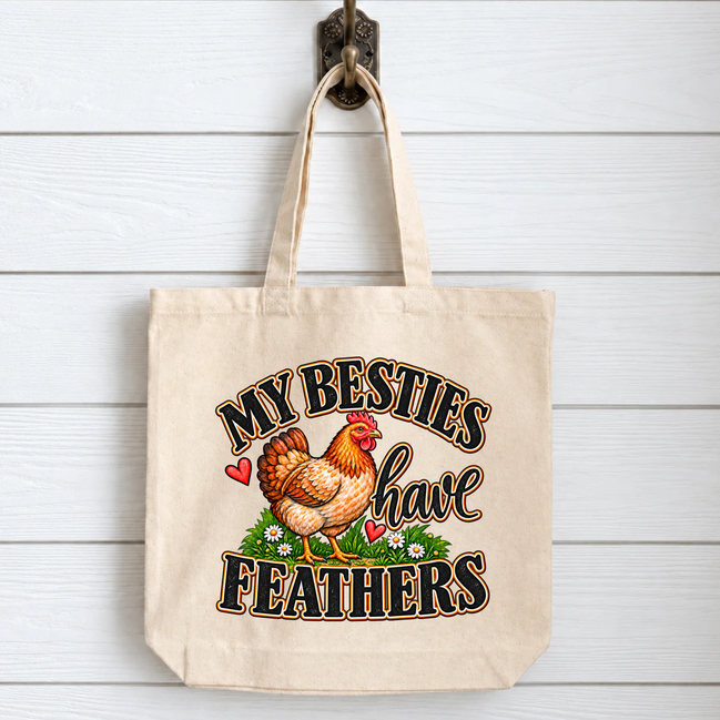 Chicken Tote Bag – My Besties Have Feathers