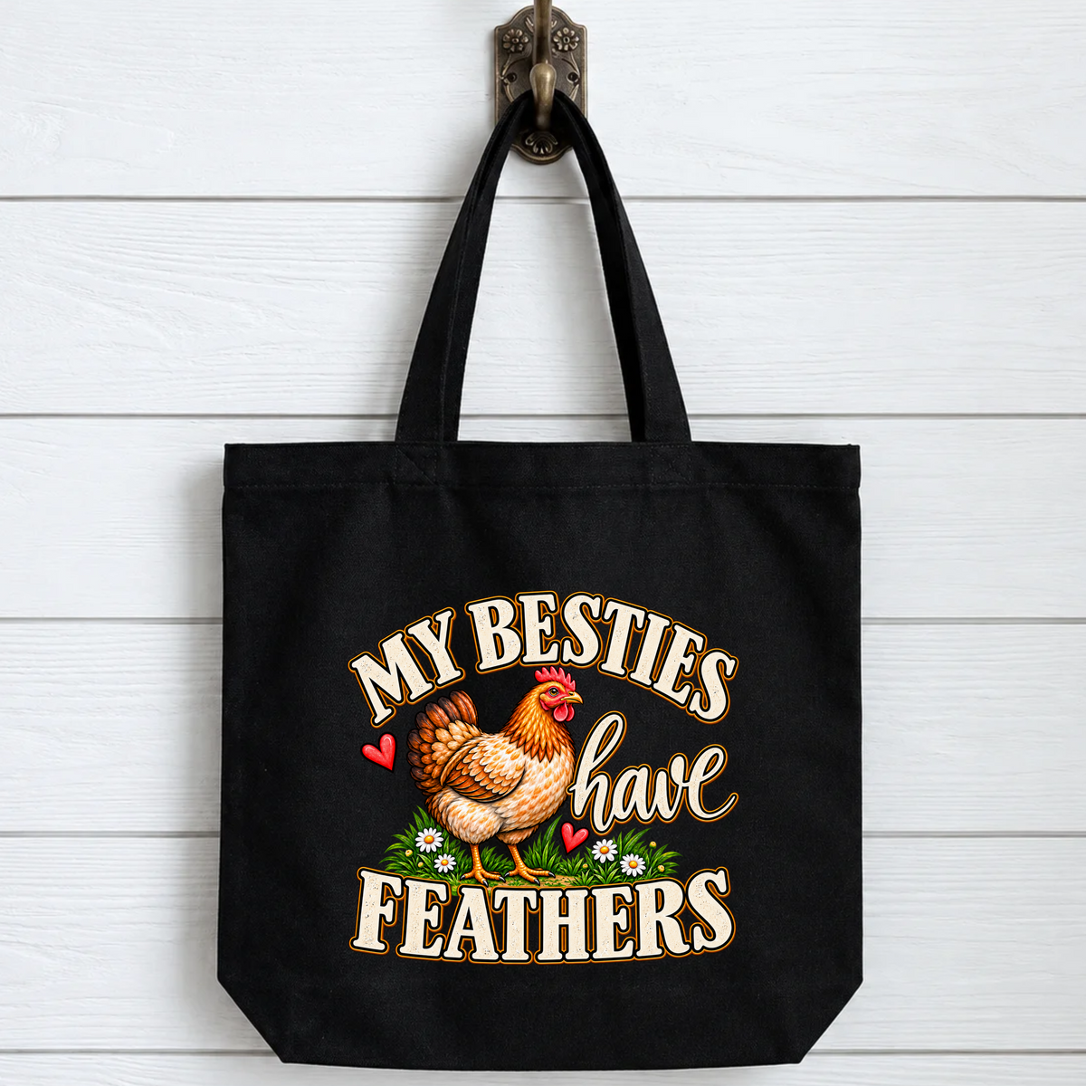 Chicken Tote Bag – My Besties Have Feathers