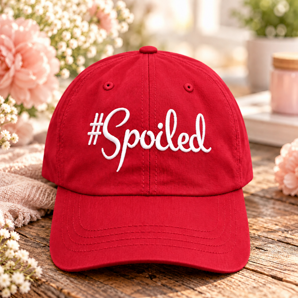 Spoiled Embroidered Hat – Adjustable Cotton Dad Cap