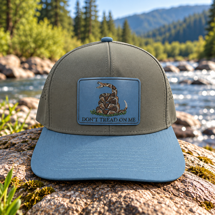 Don't Tread on Me Patch Hat – Charcoal/Indigo Durra-Bull Cap