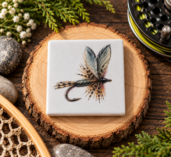 Fly Fishing Fridge Magnet, Dry Fly Ceramic Magnet, Dimensional UV Printed Fishing Fly Art, Fly Tying Gift, Fisherman Gift