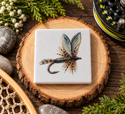 Fly Fishing Fridge Magnet, Dry Fly Ceramic Magnet, Dimensional UV Printed Fishing Fly Art, Fly Tying Gift, Fisherman Gift