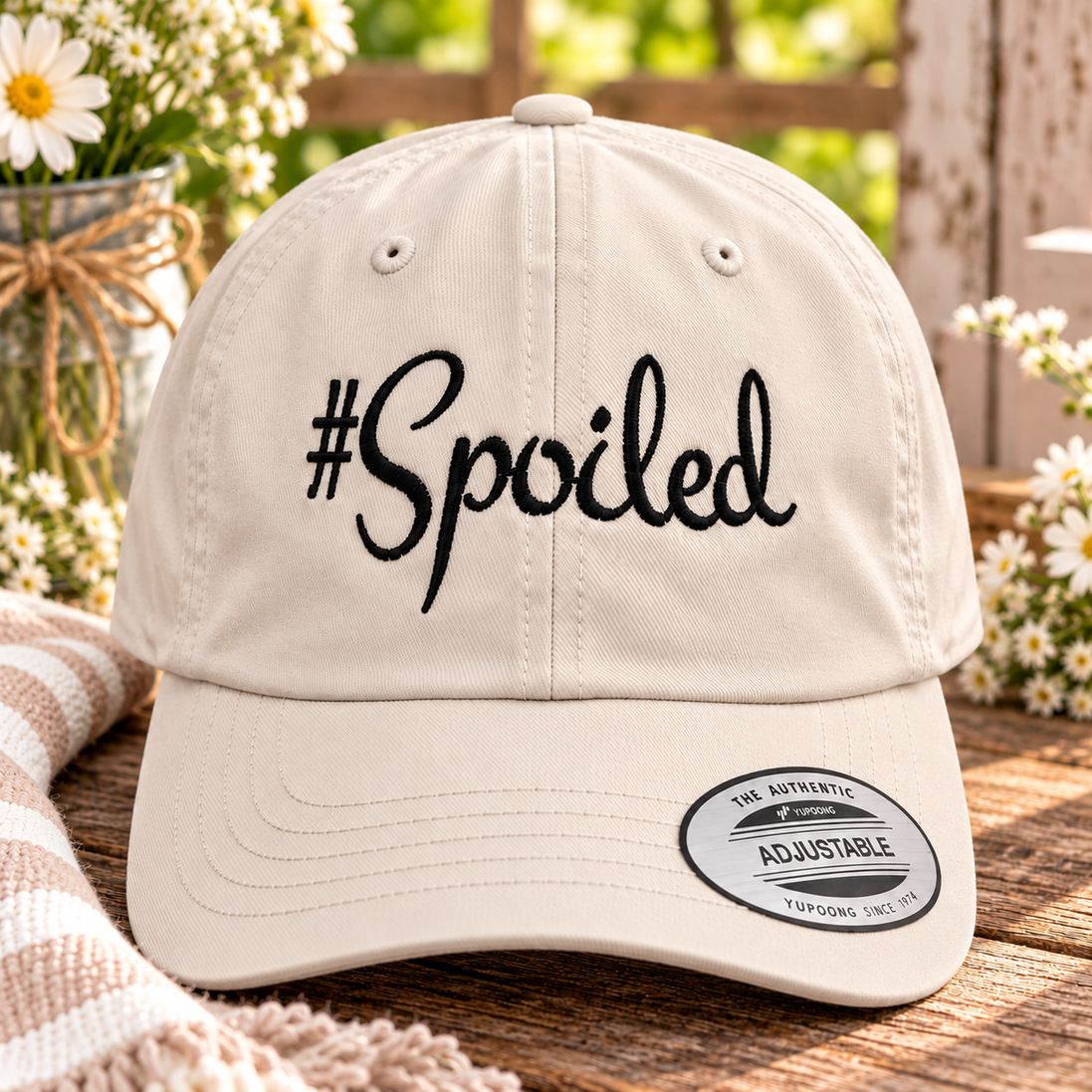 Spoiled Embroidered Hat – Adjustable Cotton Dad Cap