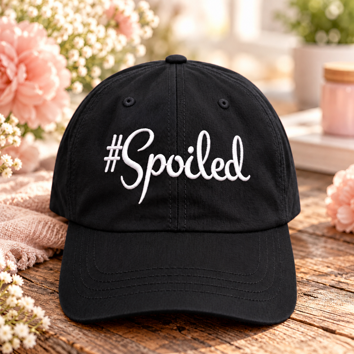 Spoiled Embroidered Hat – Adjustable Cotton Dad Cap