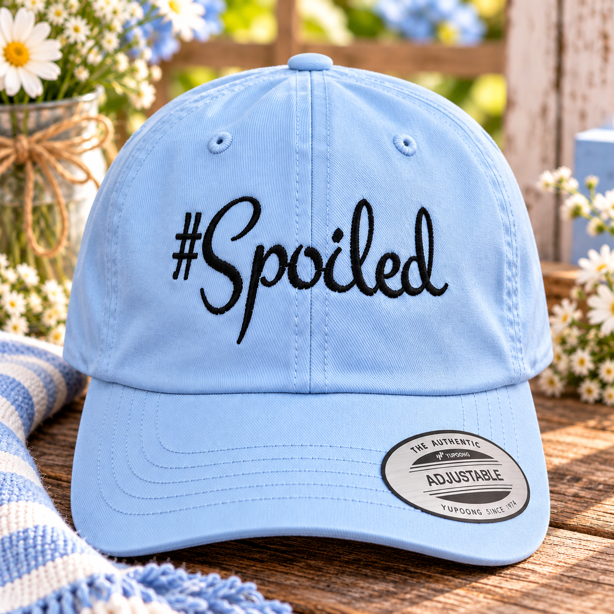 Spoiled Embroidered Hat – Adjustable Cotton Dad Cap