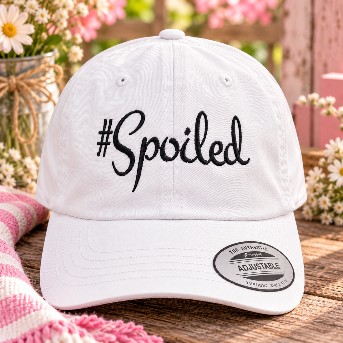 Spoiled Embroidered Hat – Adjustable Cotton Dad Cap