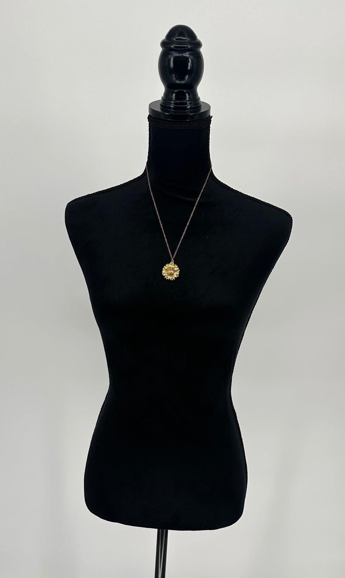 Personalized Sunflower Necklace - Custom Engraved Message Keepsake