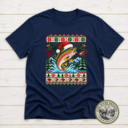 Trout Christmas T-Shirt or Sweatshirt | Ugly Sweater-Style Design