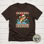 Trout Christmas T-Shirt or Sweatshirt | Ugly Sweater-Style Design