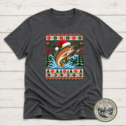 Trout Christmas T-Shirt or Sweatshirt | Ugly Sweater-Style Design