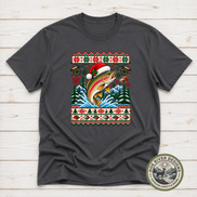 Trout Christmas T-Shirt or Sweatshirt | Ugly Sweater-Style Design