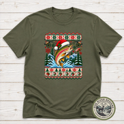 Trout Christmas T-Shirt or Sweatshirt | Ugly Sweater-Style Design