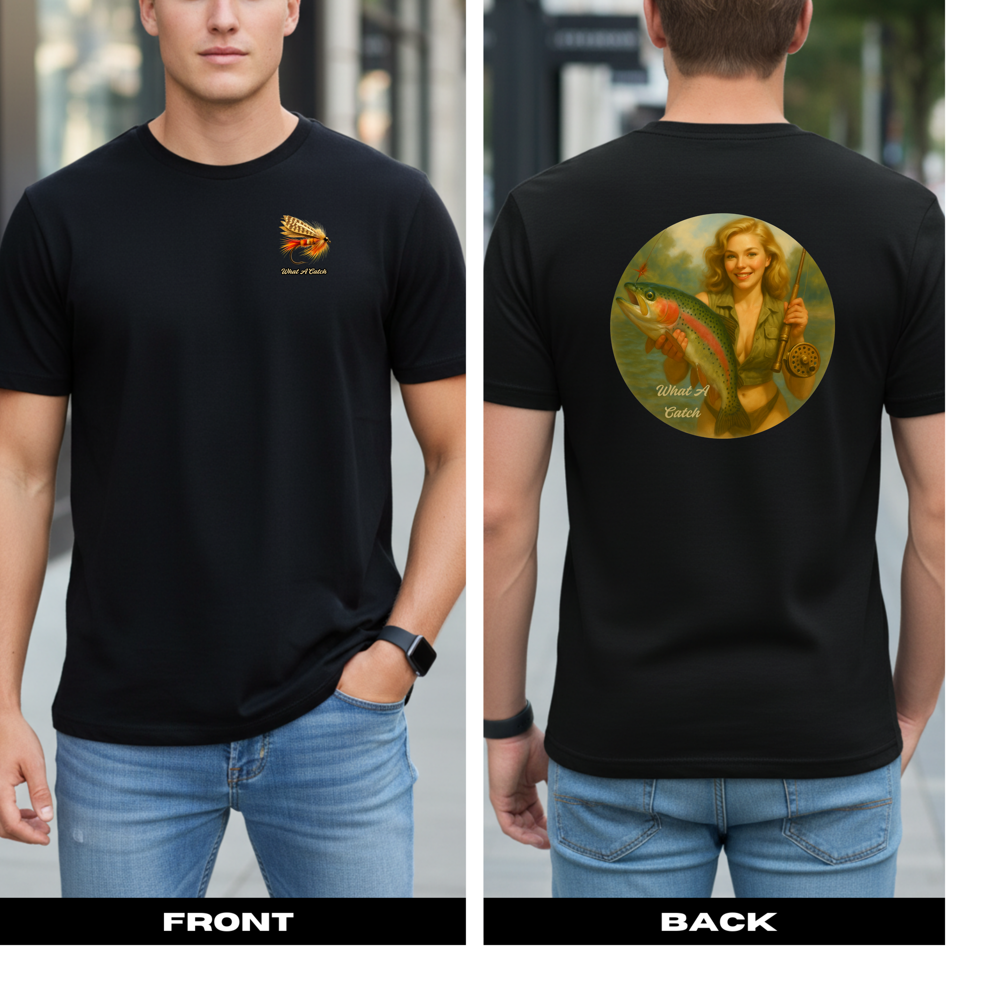 What A Catch Vintage Inspired Trout T-Shirt - Retro Fishing Tee