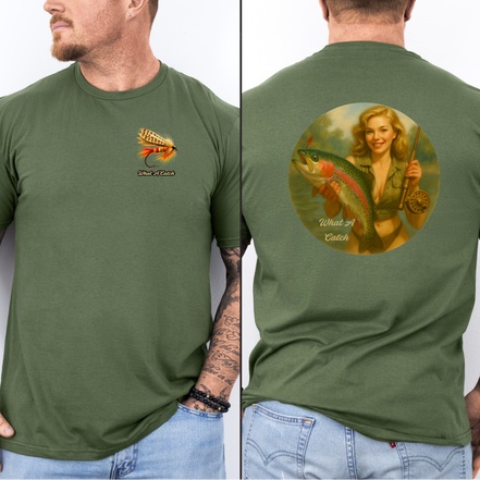 What A Catch Vintage Inspired Trout T-Shirt - Retro Fishing Tee