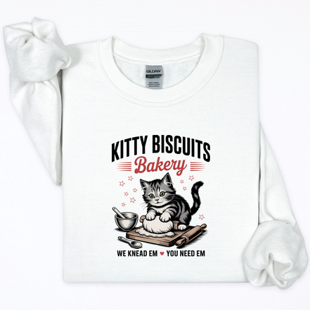 Kitty Biscuit Bakery Sweatshirt - Cat Lover Gift