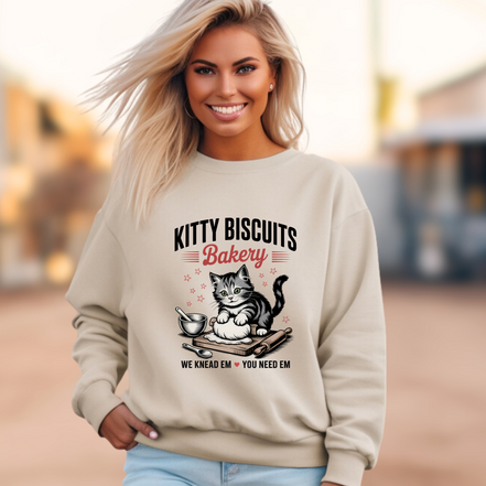 Kitty Biscuit Bakery Sweatshirt - Cat Lover Gift