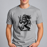 Cool Yeti with Peace Sign T-Shirt - Yeti Wearing Sunglasses Tee